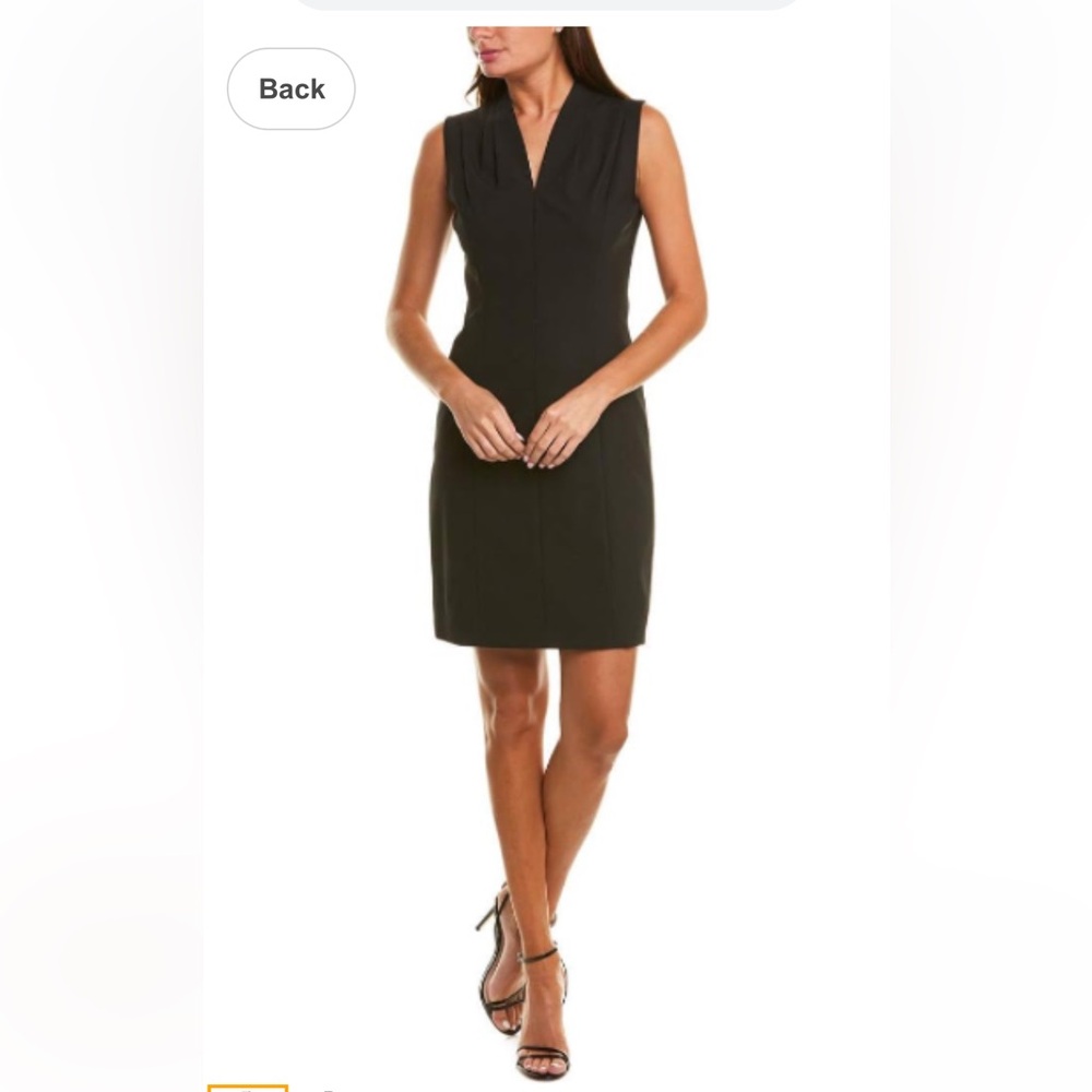 Tahari Amabel Black Sheath Dress